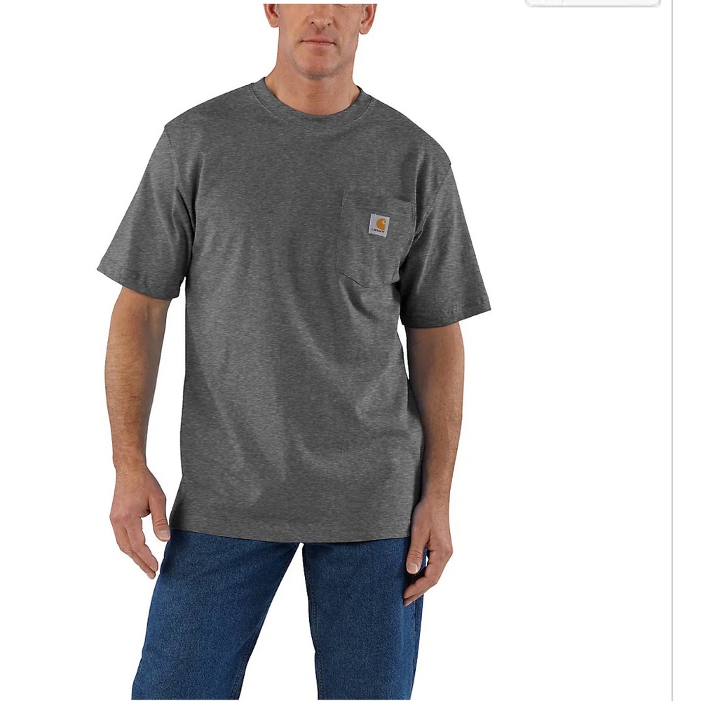 Carhartt Carbon Heather Short Sleeve Tee 100% Cotton EUC 2XL